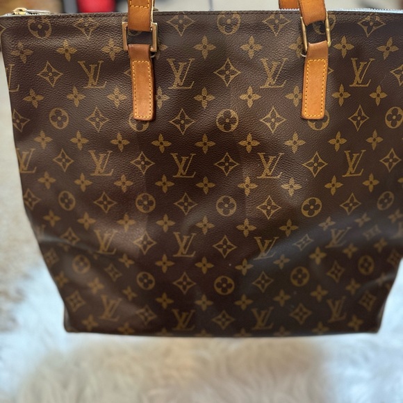 AUTHENTIC Louis Vuitton Shoulder Bag  Cabas Mezzo Brown Monogram - Picture 11 of 16